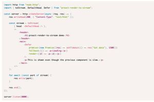 Streaming HTML with preact